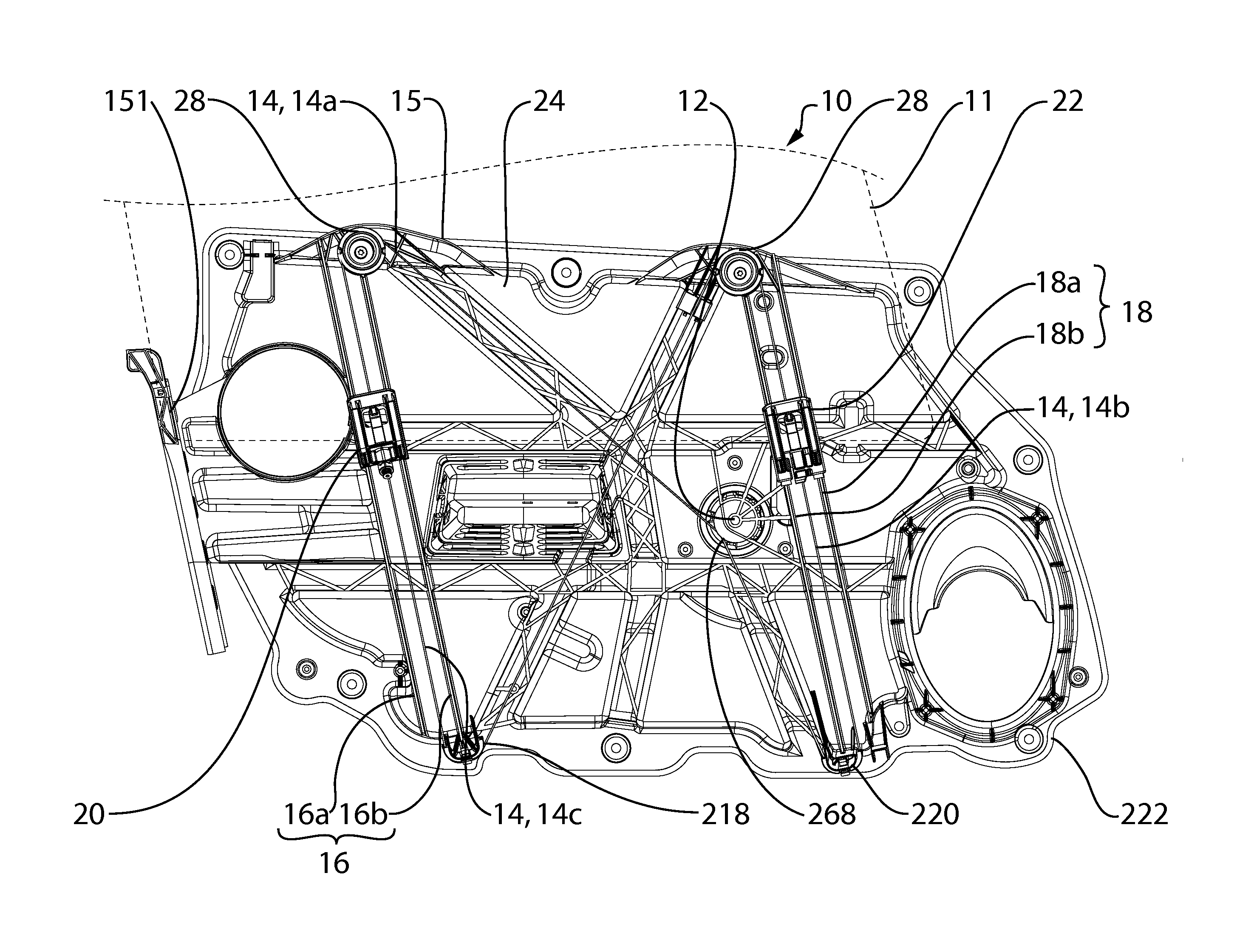 Window regulator assembly for a vehicle