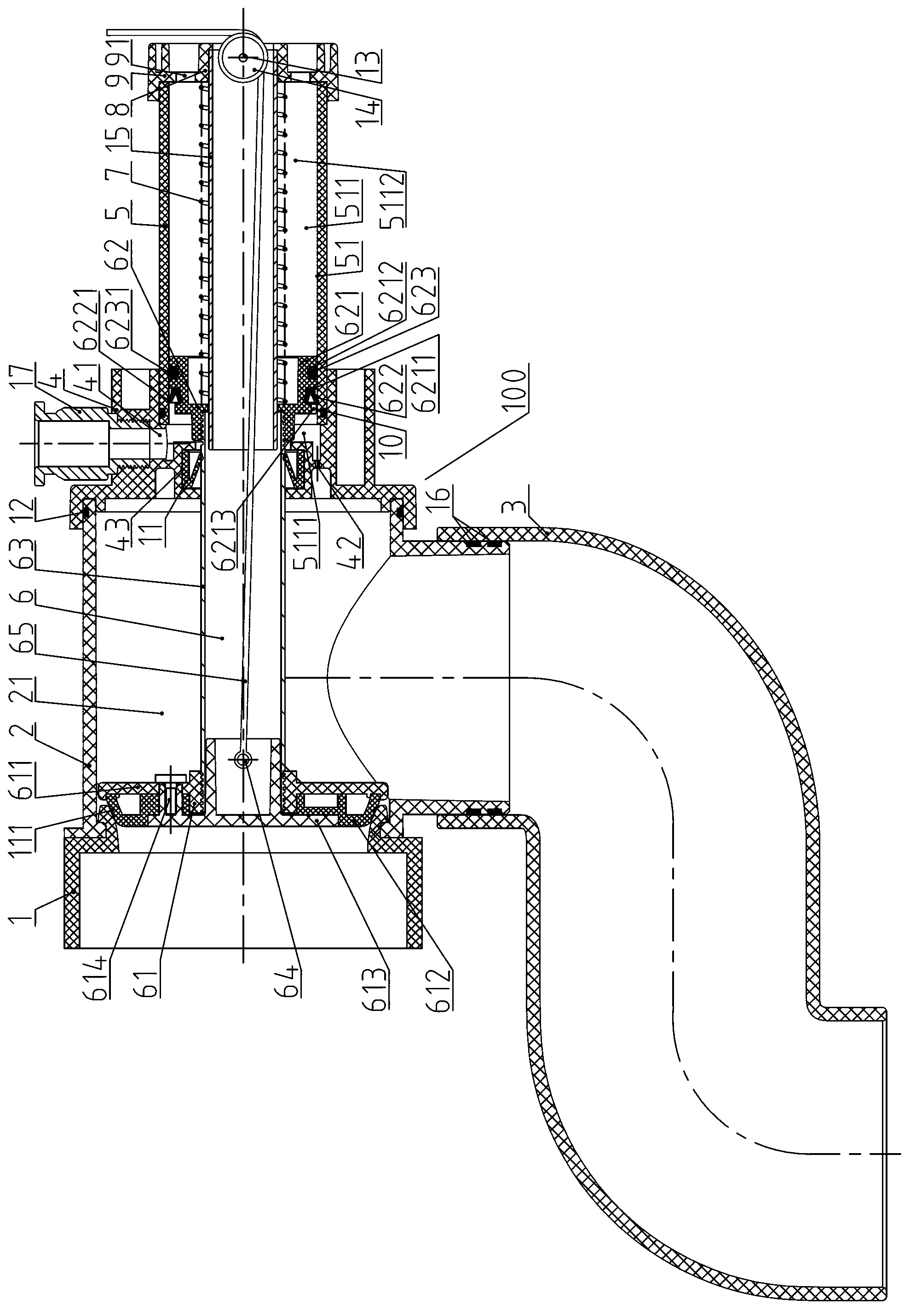 Novel direct-discharging type closestool blowdown system and novel non-water-tank closestool flushing system