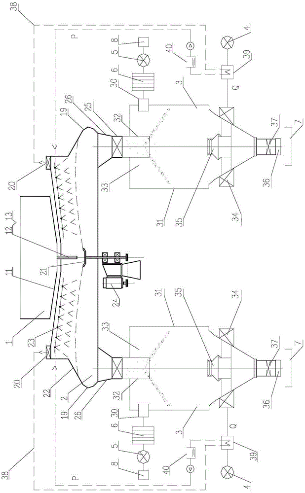 Blast furnace slag dry granulation and heat recovery system and method