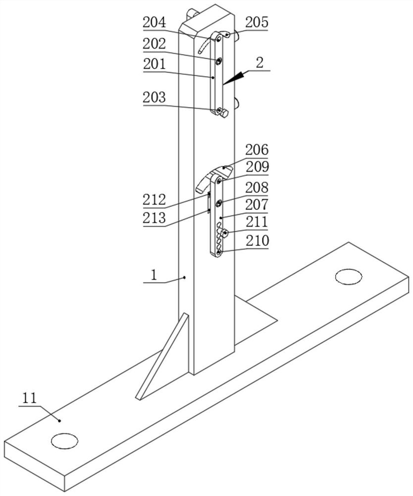 Tower tube internal part welding-free column lapping testing mechanism