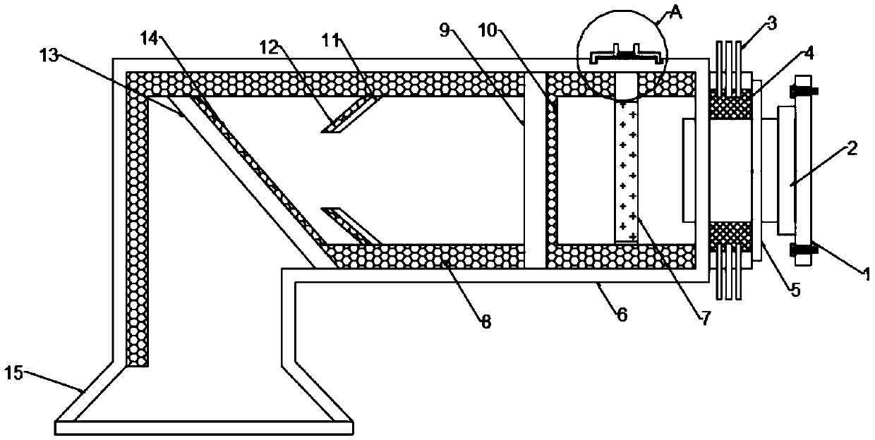 Noise elimination device for heating and ventilation air conditioner ventilating system