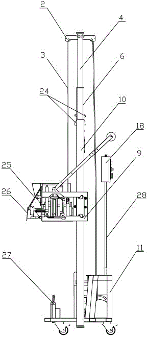 A numerical control intelligent powder wall machine