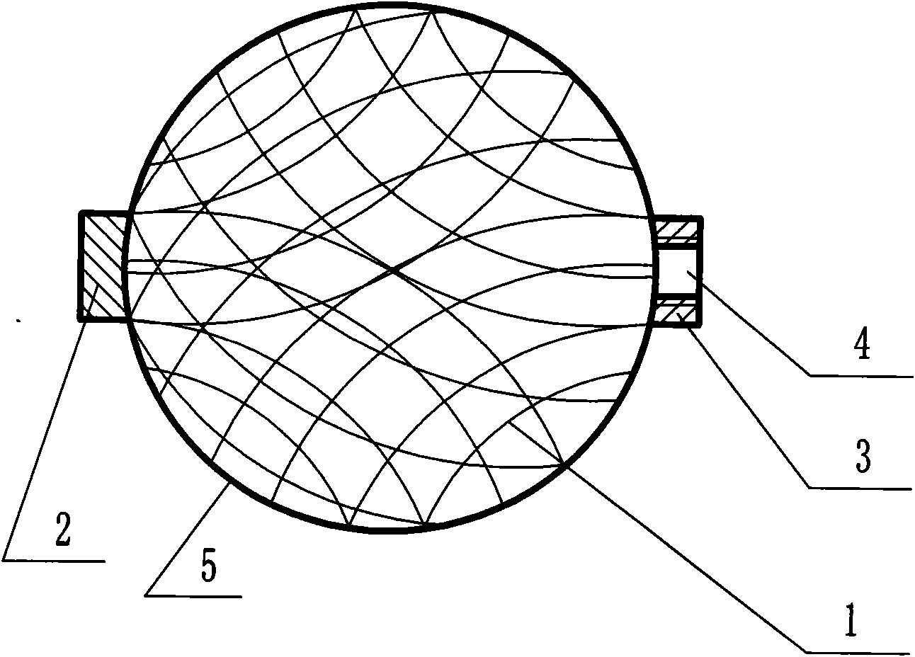 Ball for measuring diameter of heart septal defect expansion circle