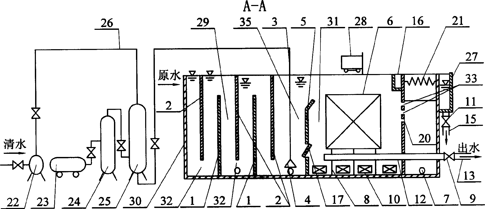 Gas float and deposition equipment for separating solid and liquid