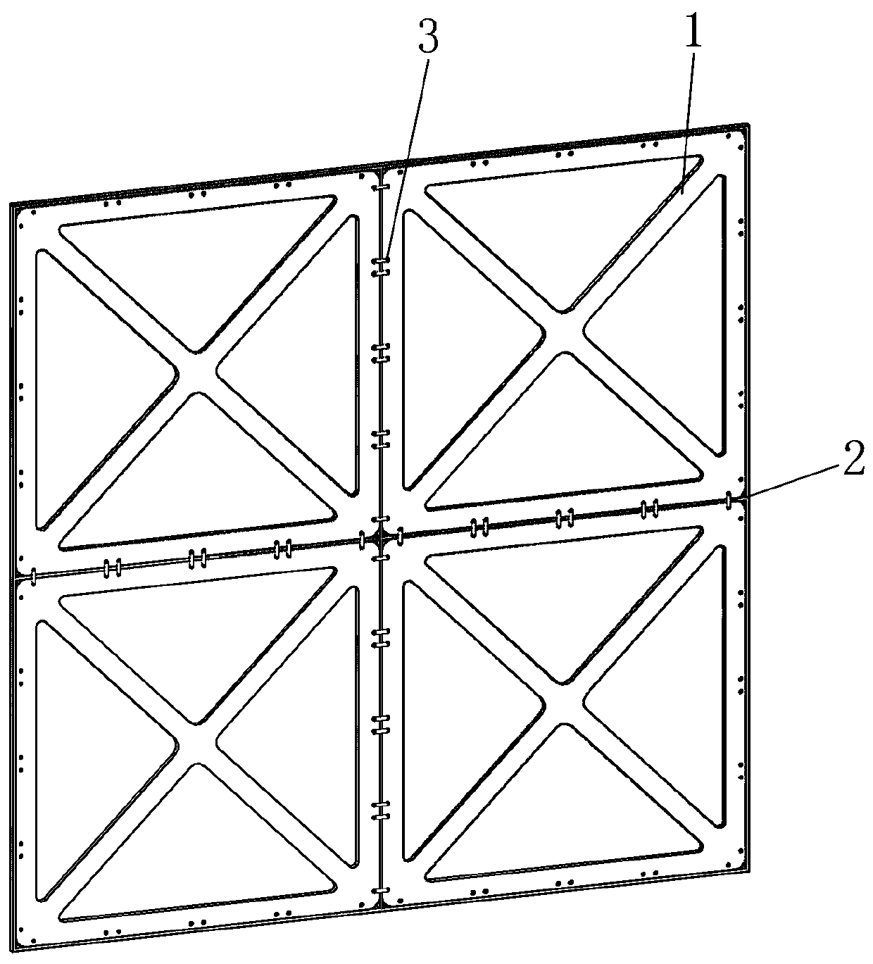 Modularized flexible-connection large-area supporting framework