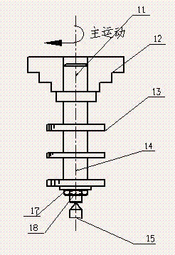 Rotating cup bearing shell milling device for lathe