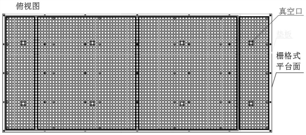 Lifting movable table for large plate nesting, generating method of machining table, machining method for large plate nesting and storage medium