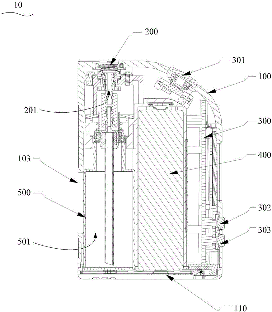 Power supply device for RDA electronic atomizer, and electronic atomization device