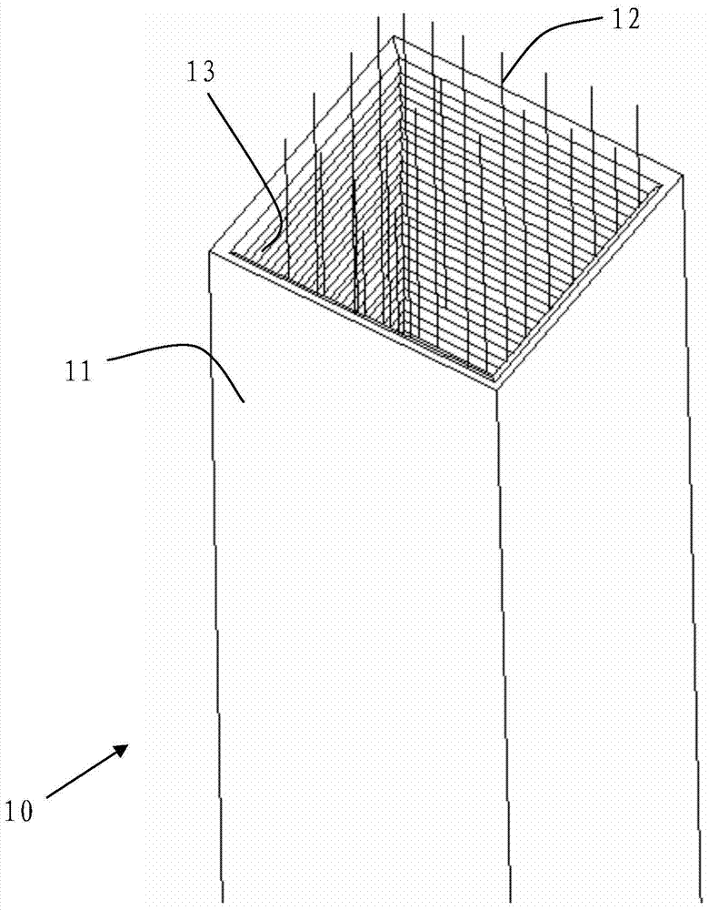 A reinforced concrete structure and structure construction method based on 3D printing