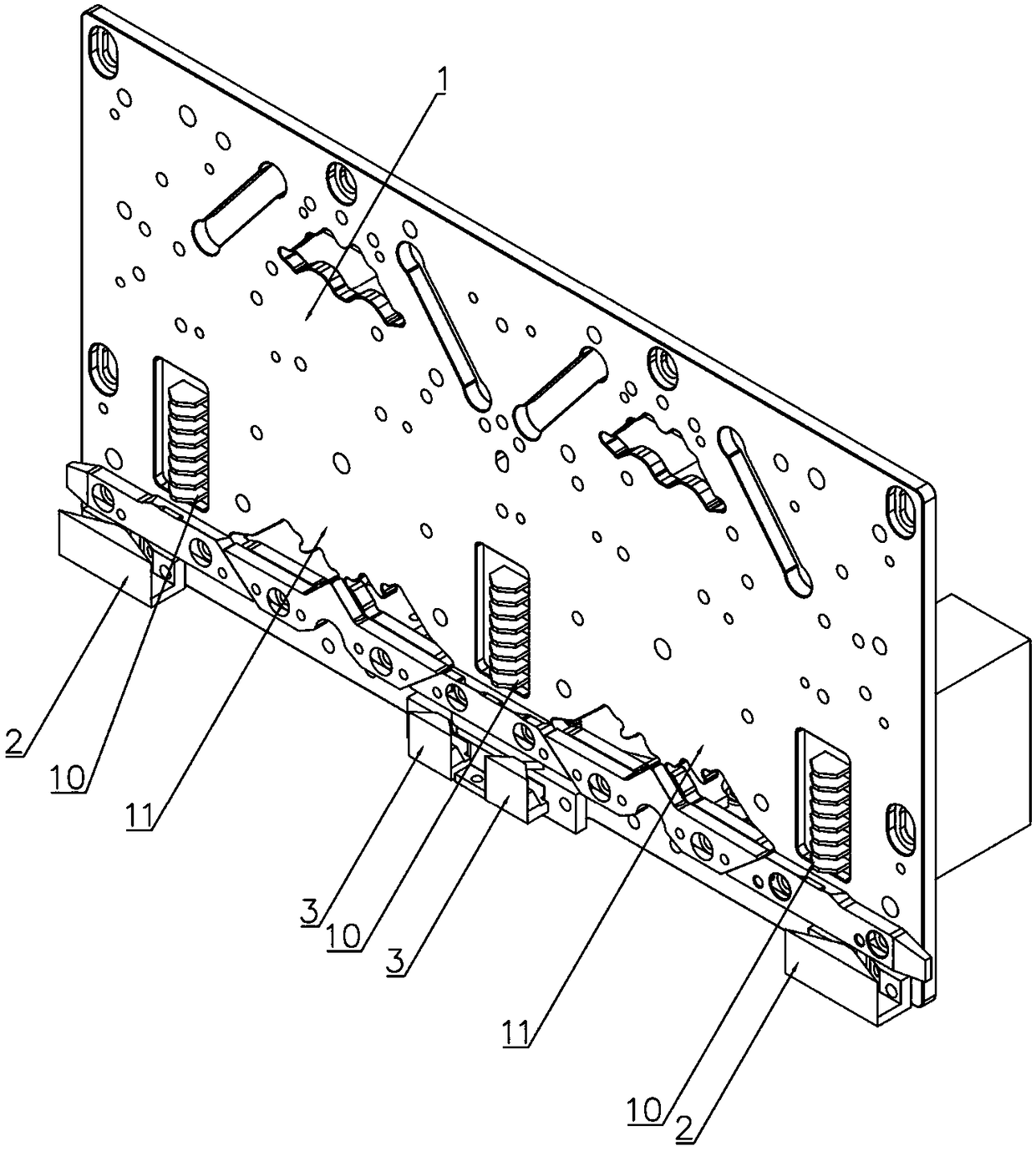 Needle-lifting reversing mechanism for motor-type single-dual mountain plate