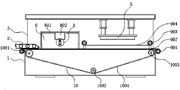 Packaging device used for mask processing