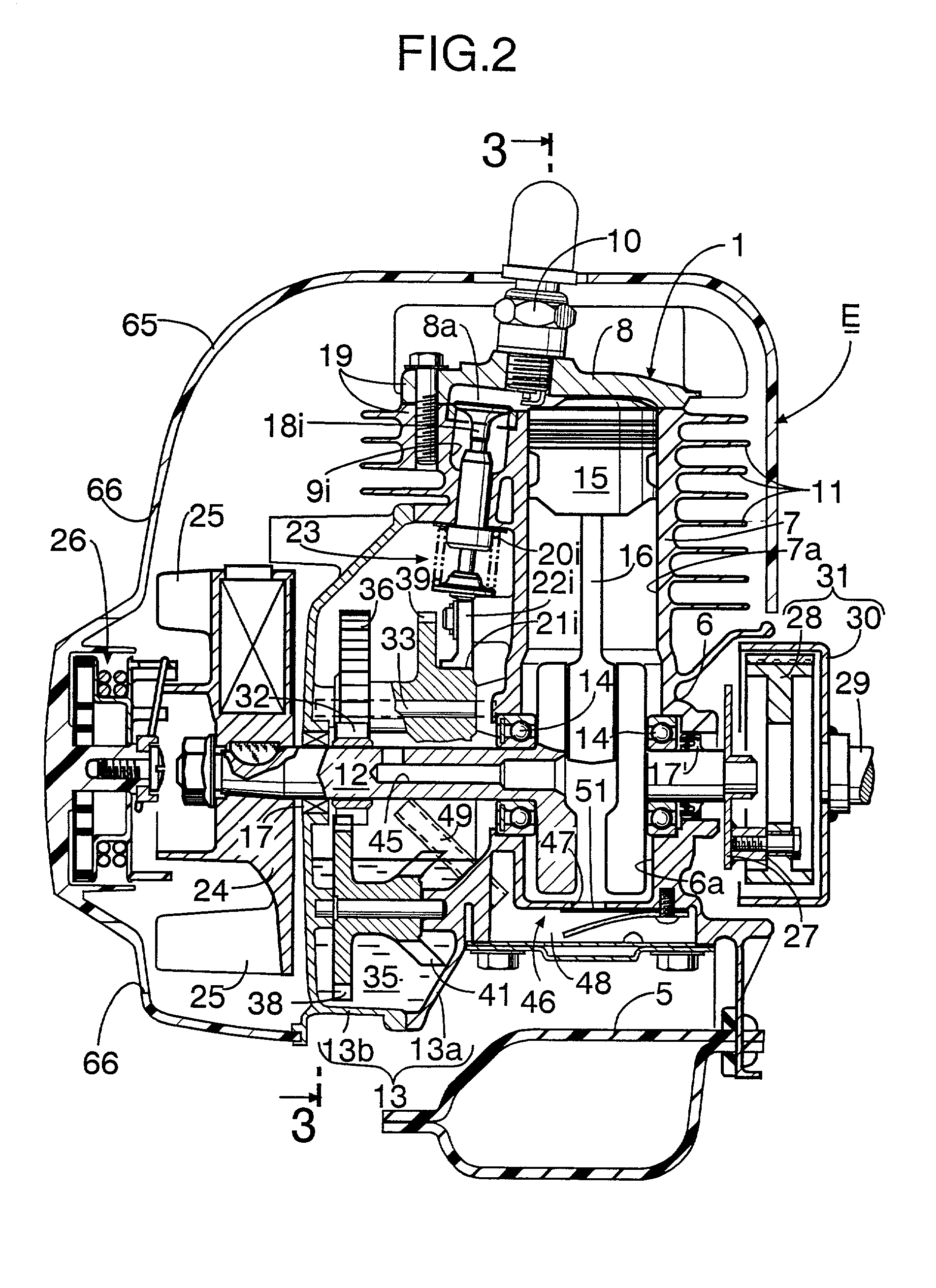 Handheld type four-cycle engine