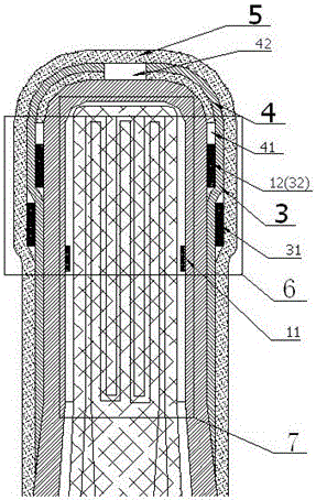 Conical dual-cell wide-area oxygen sensor and method for making the same