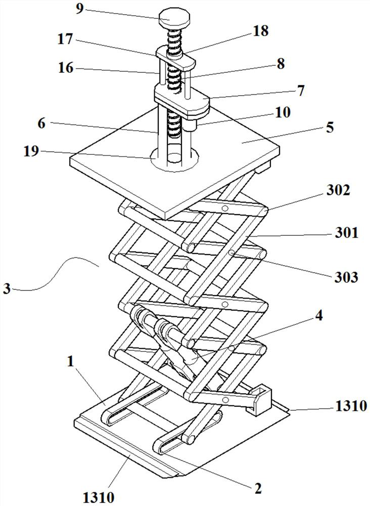 Non-floor dynamic height-adjusting support and construction method for steel plate composite girder bridge deck construction