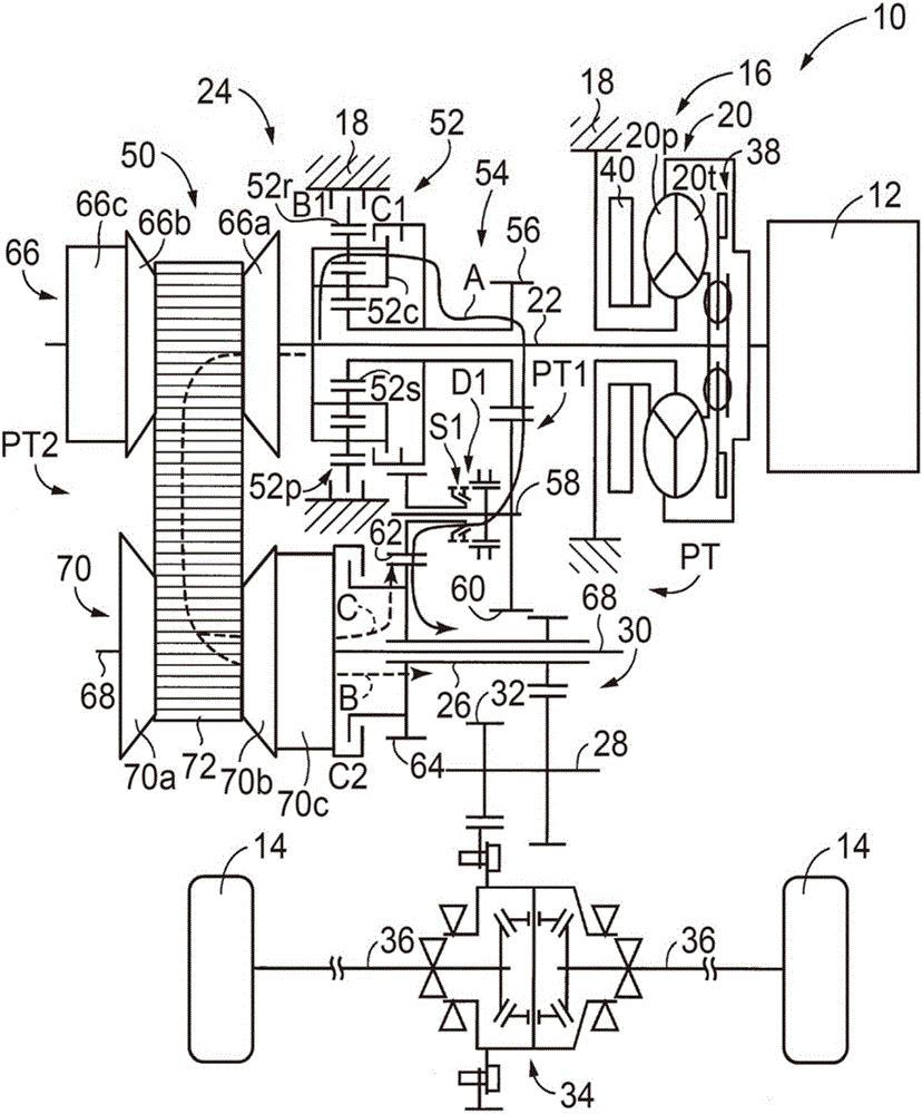 Control apparatus for power transmission system