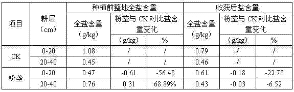 Saline-alkali soil powder ridge light salt productive farming method