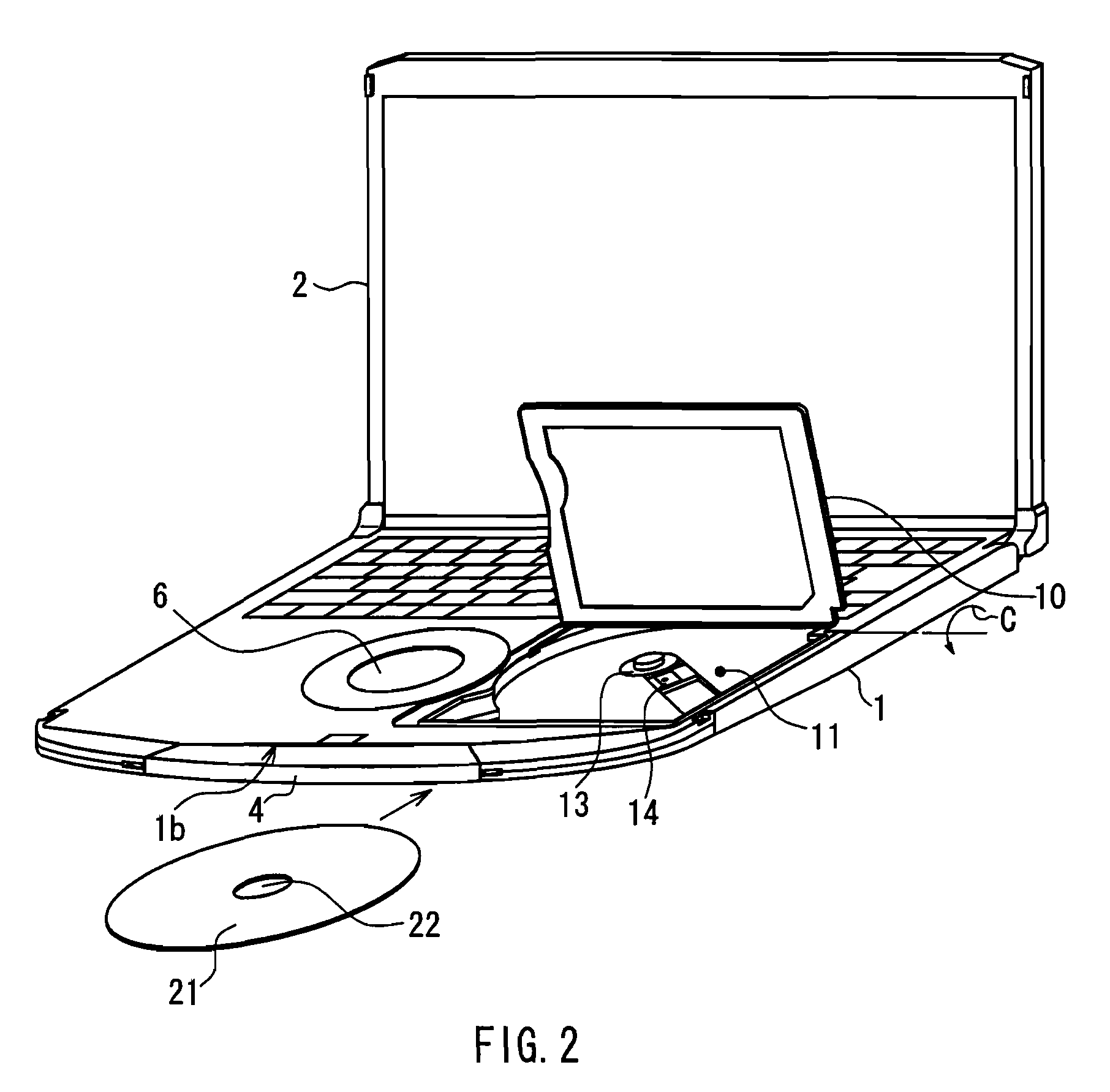 Cover opening and closing device and information processing unit