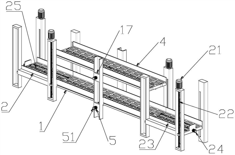 Warehousing process frame of automatic stereoscopic warehouse and using method of warehousing process frame