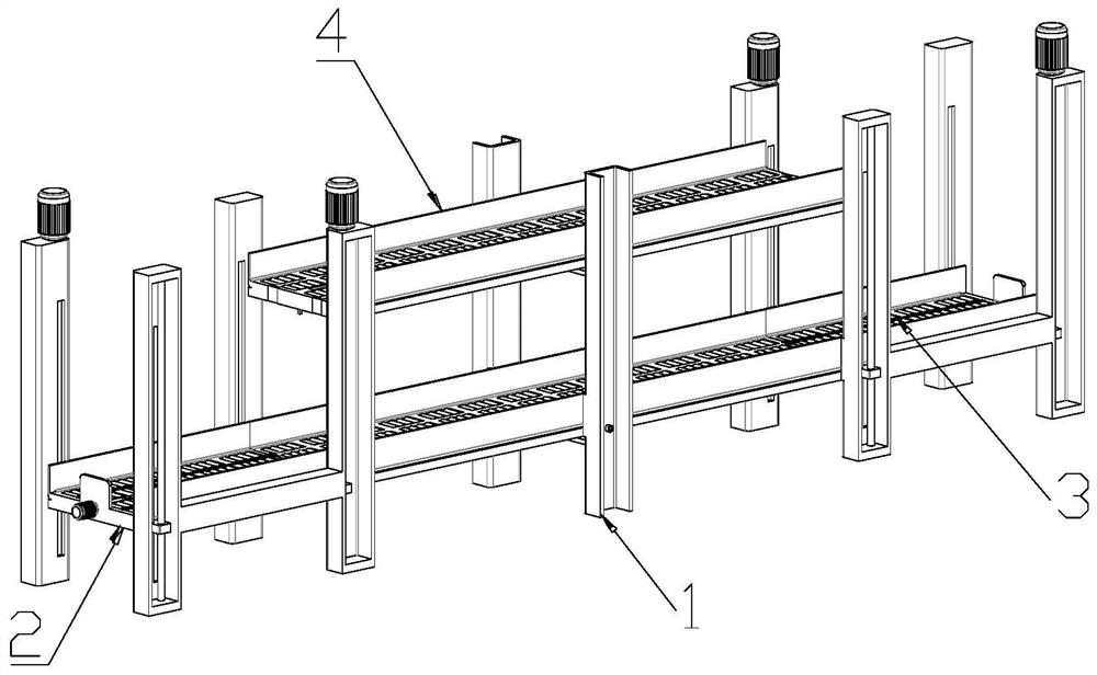 Warehousing process frame of automatic stereoscopic warehouse and using method of warehousing process frame