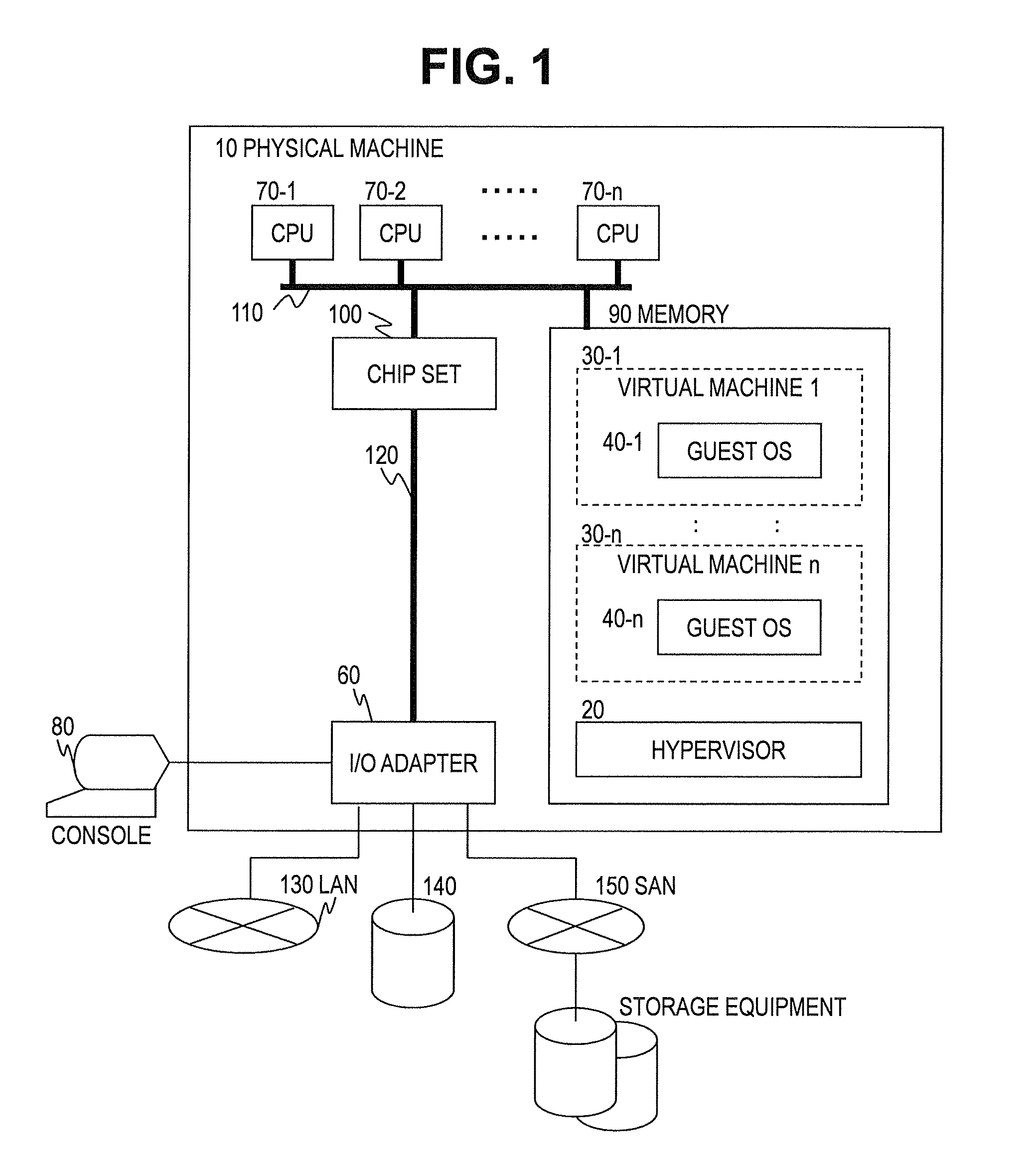 Virtual computer system and controlling method of virtual computer