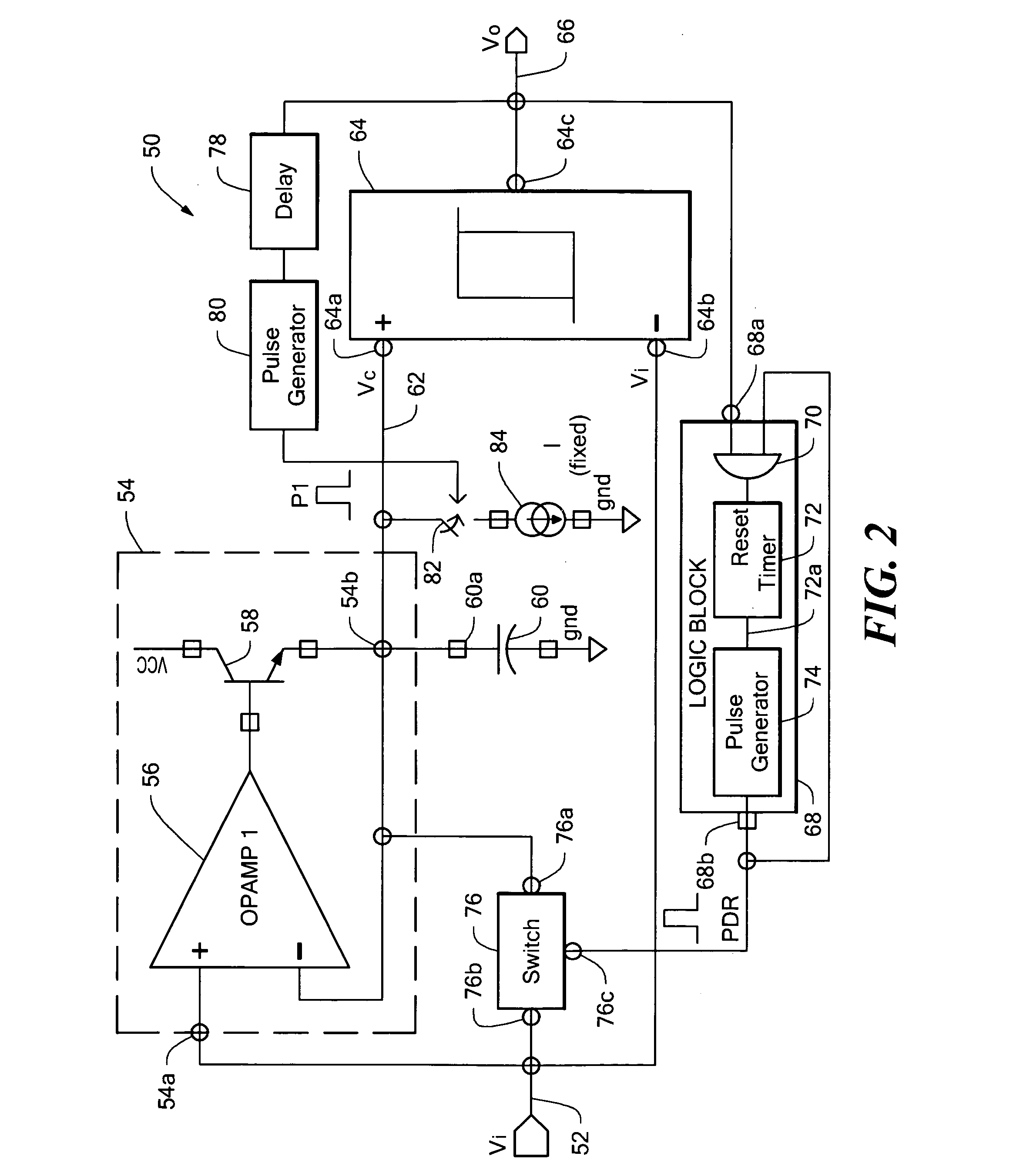 Track-and-hold peak detector circuit