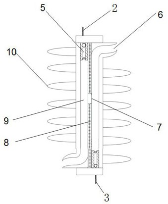Semi-closed double-recoil arc extinguishing insulator