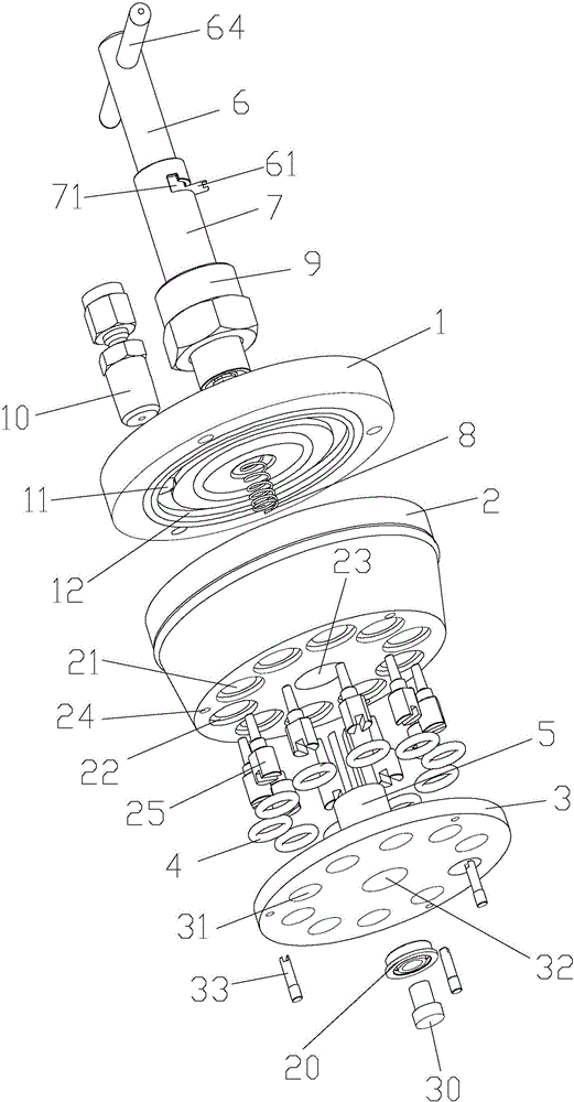 Multi-channel gas distribution device with flow regulation function