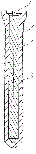 Absorbable hollow pin for lock pin and preparation method