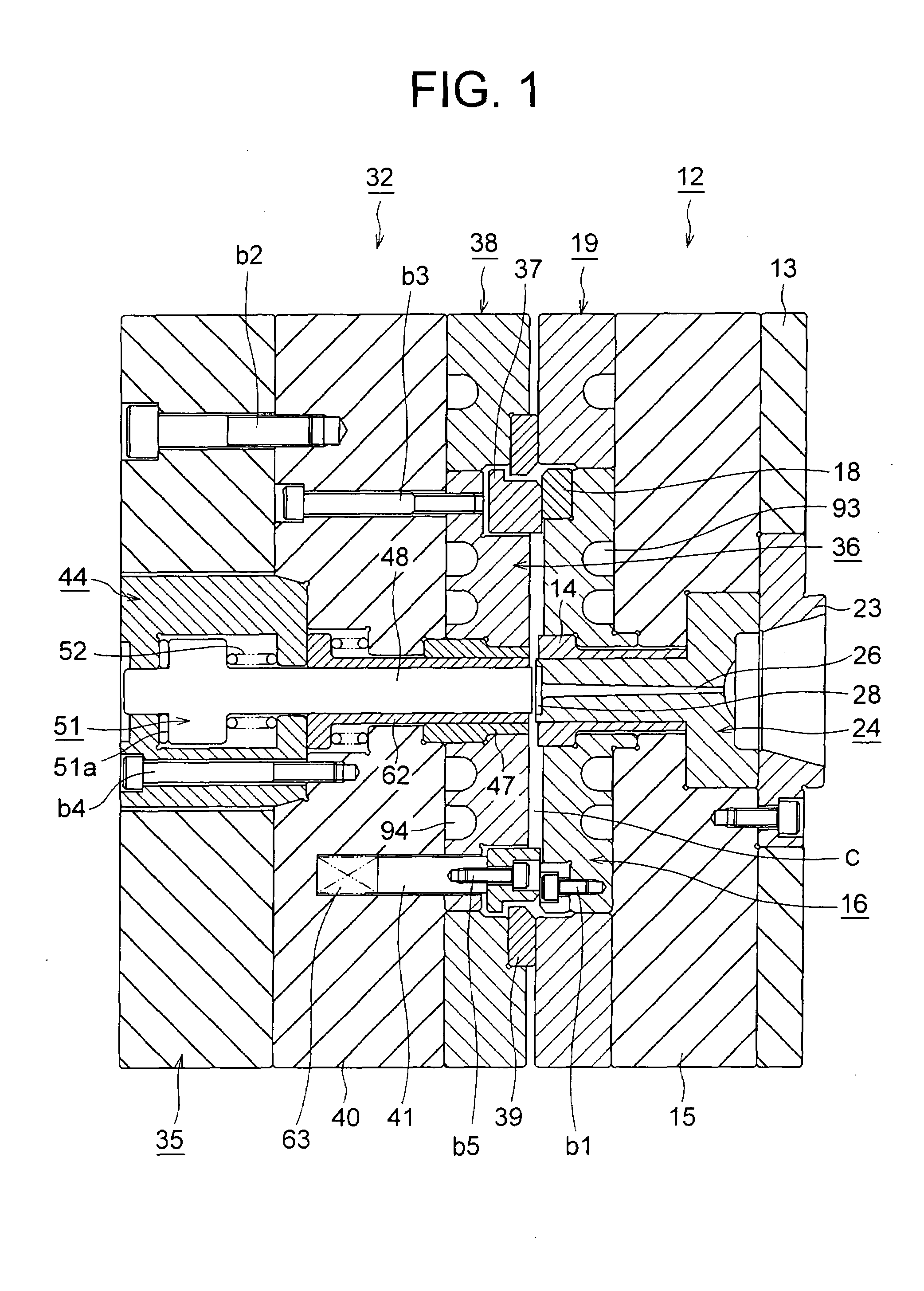 Mold for forming disc, method for manufacture same, and mold parts
