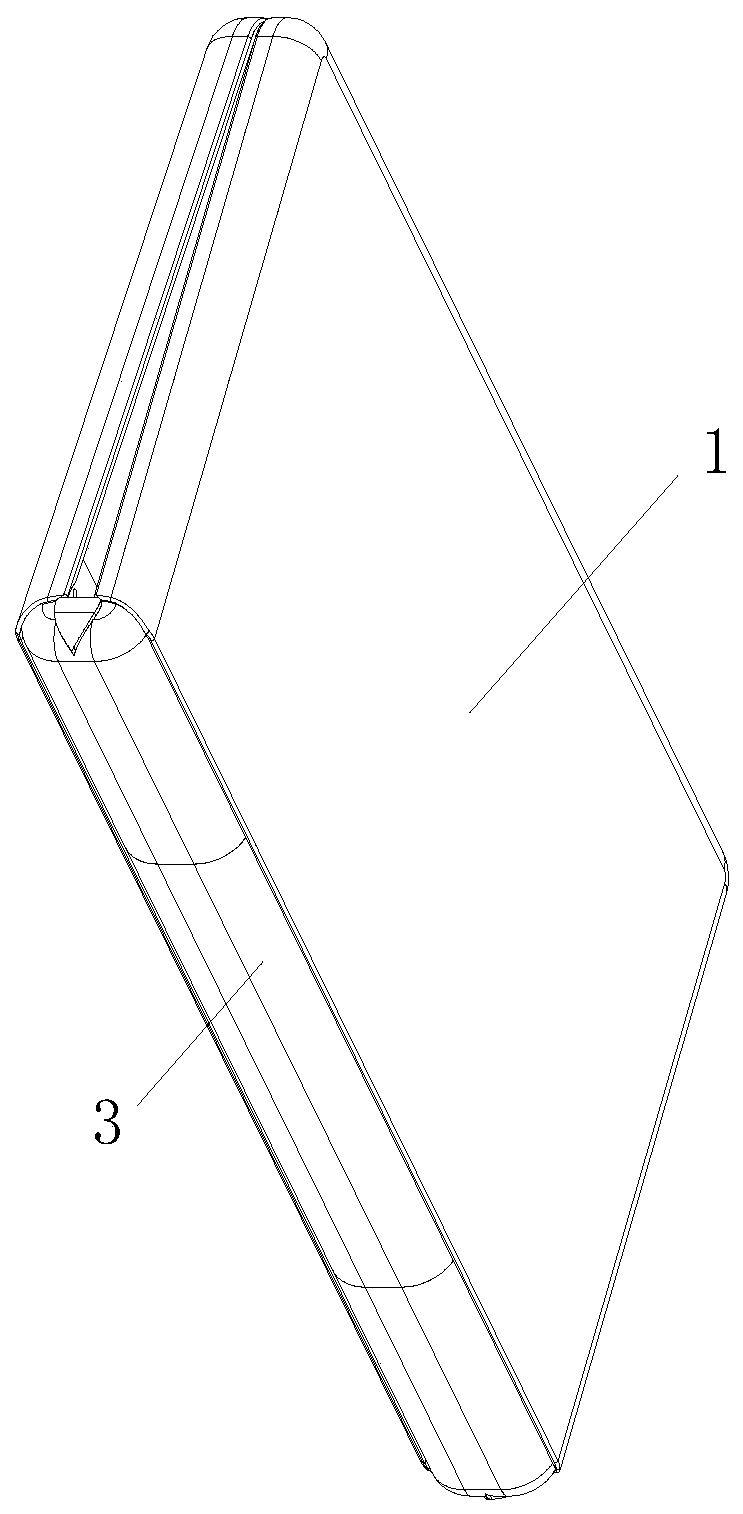 Two-shaft wedge-shaped structure based on flexible screen inward folding and rotating