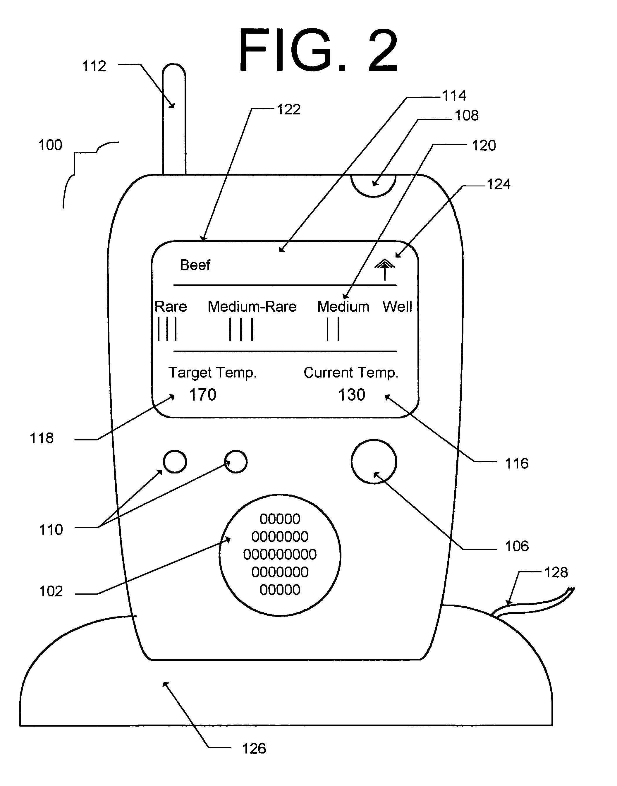 Device and system for monitoring food