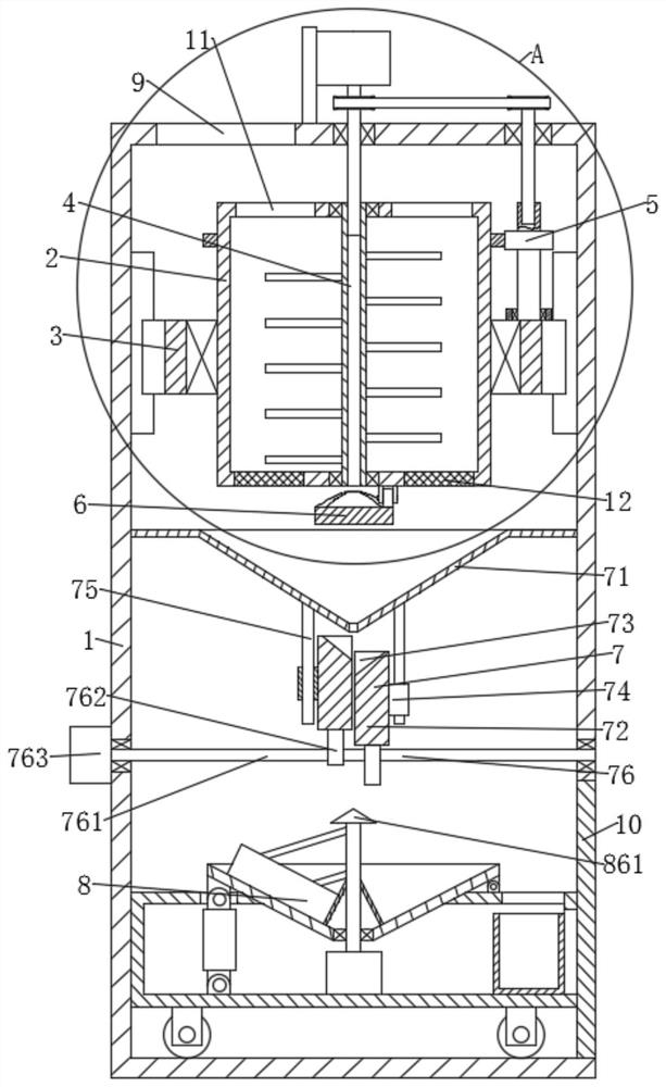 Grinding device for sesame paste processing
