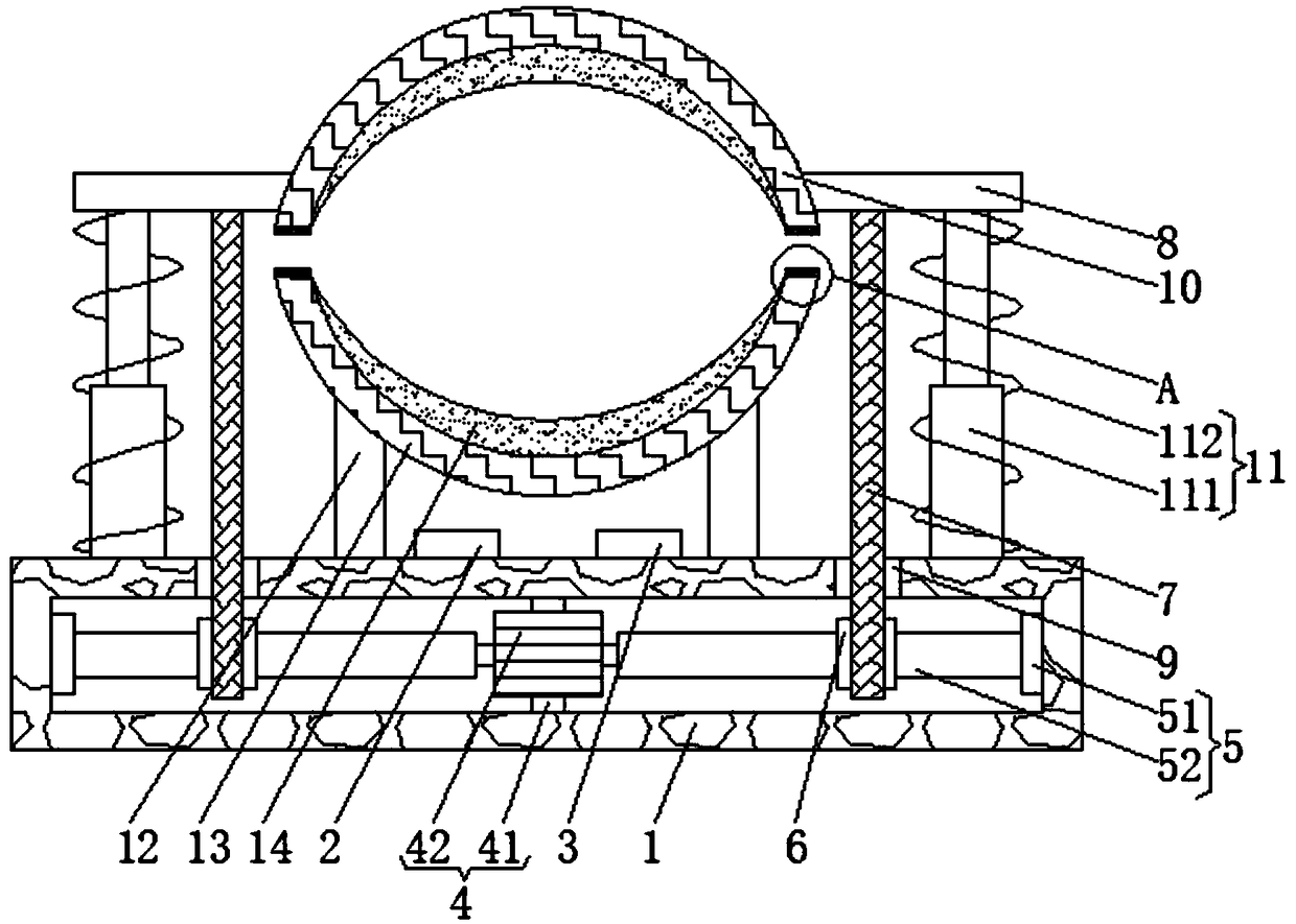 Rapid fixing device of faucet in production process