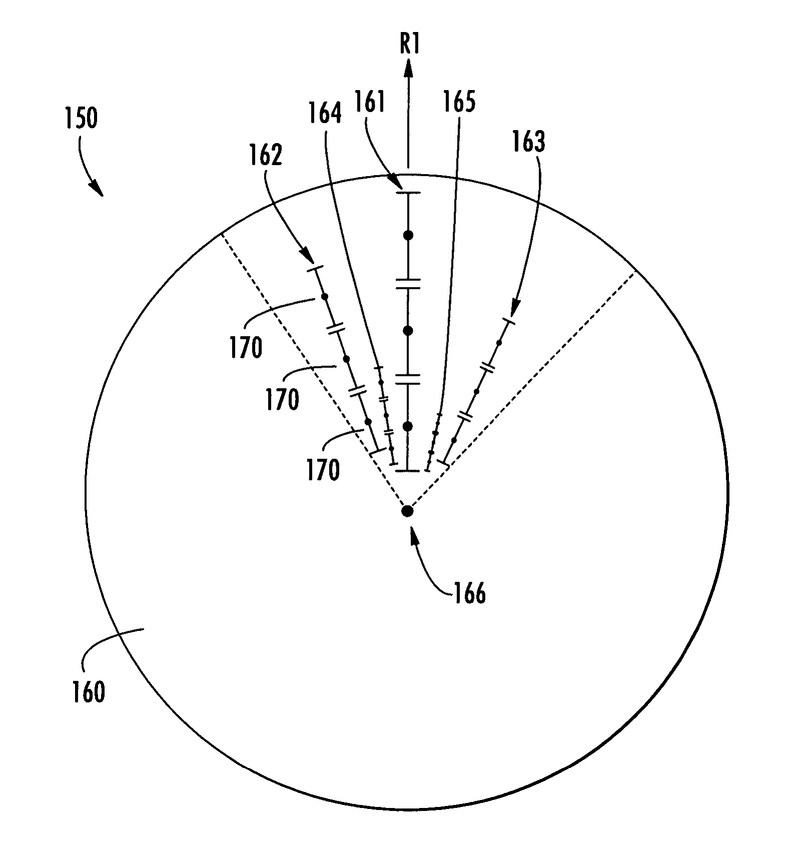 Multiband polygonally distributed phased array antenna and associated methods
