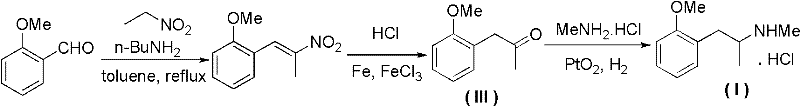 A kind of synthetic method of methoxyphenamine hydrochloride