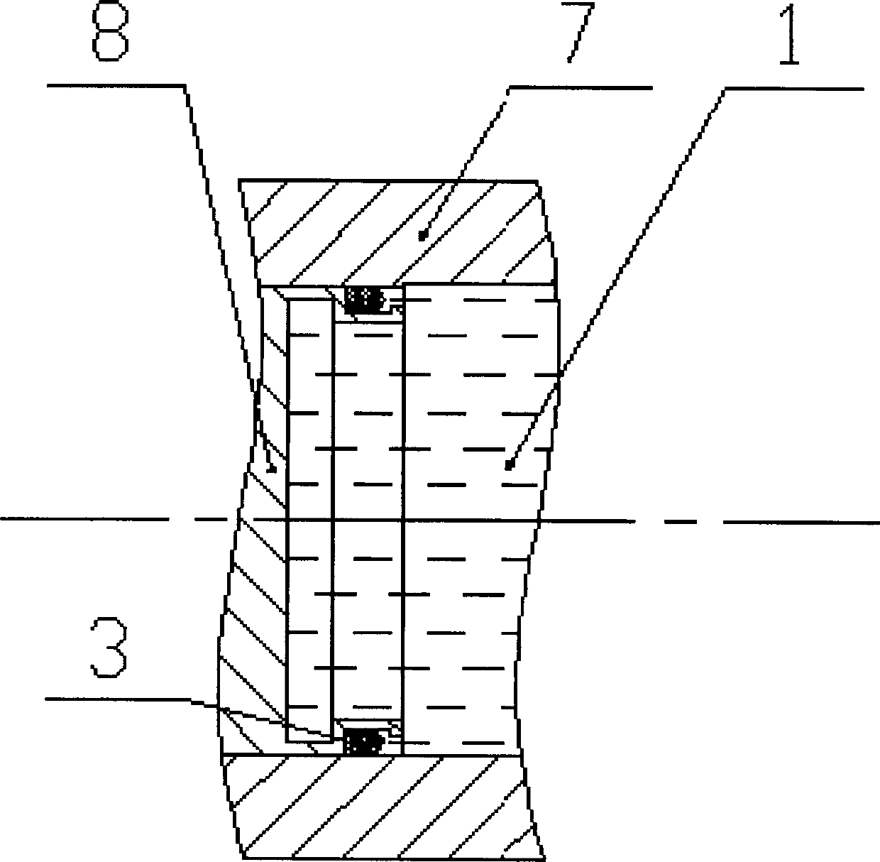 Simple, convenient and efficient detachable static seal structure