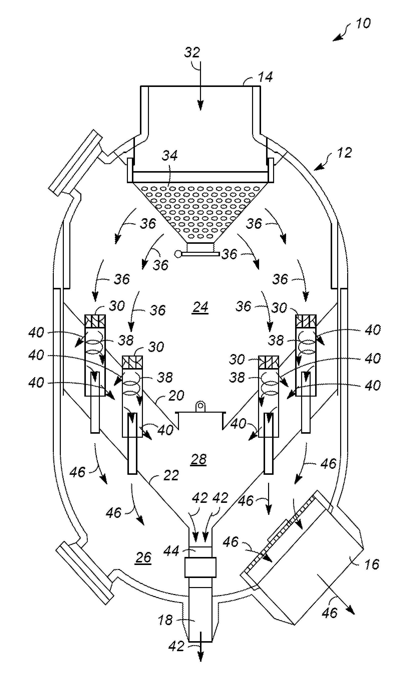 Gas-solids separation units and methods for the manufacture thereof