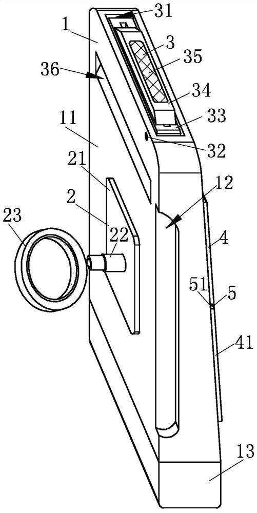 Vegetable cutting finger protection device capable of achieving multi-angle taking