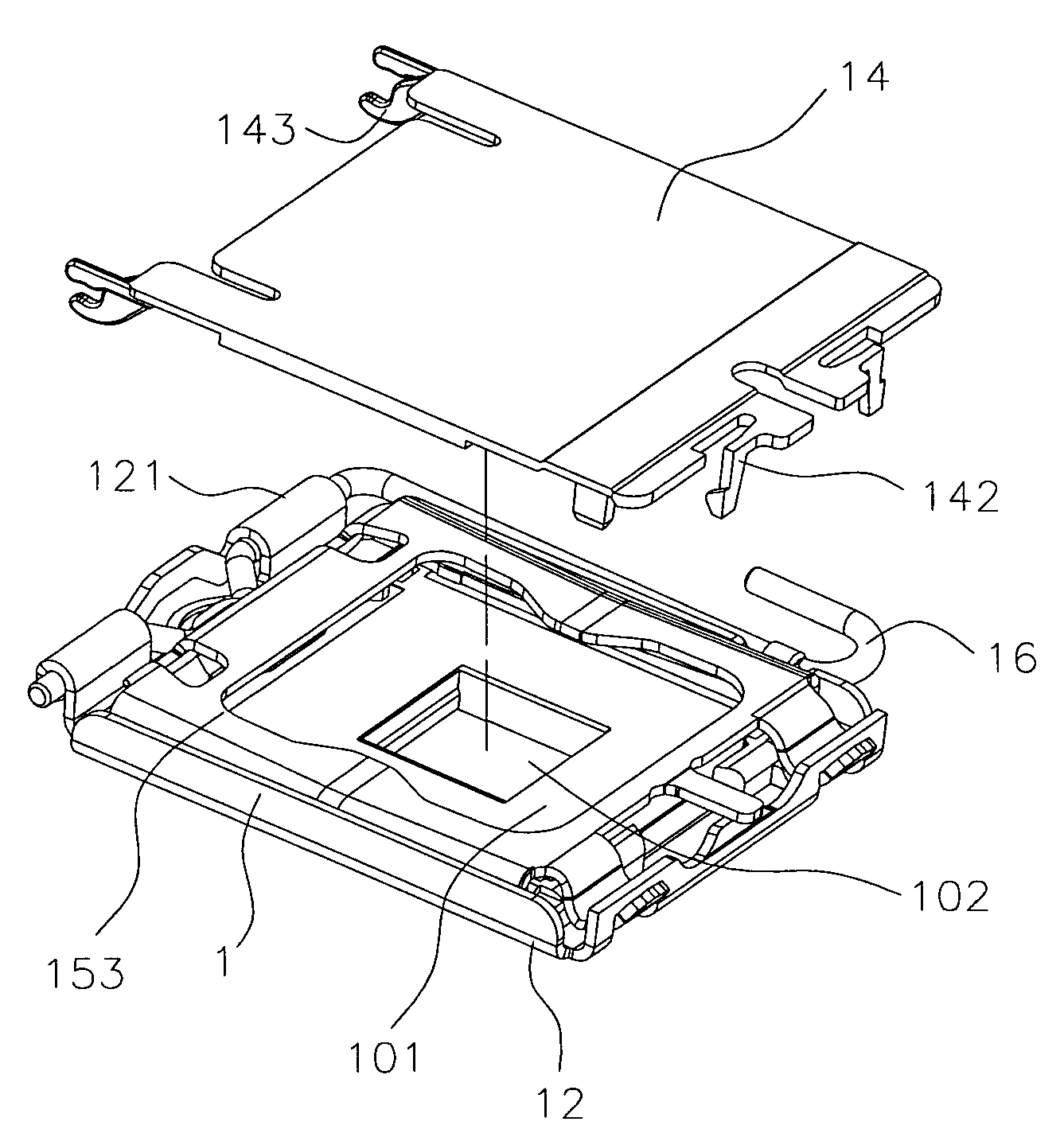 Buckling structure and an electrical connector element using the same