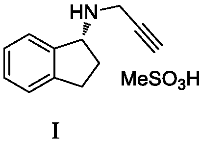 Preparation method of rasagiline mesylate and intermediate thereof