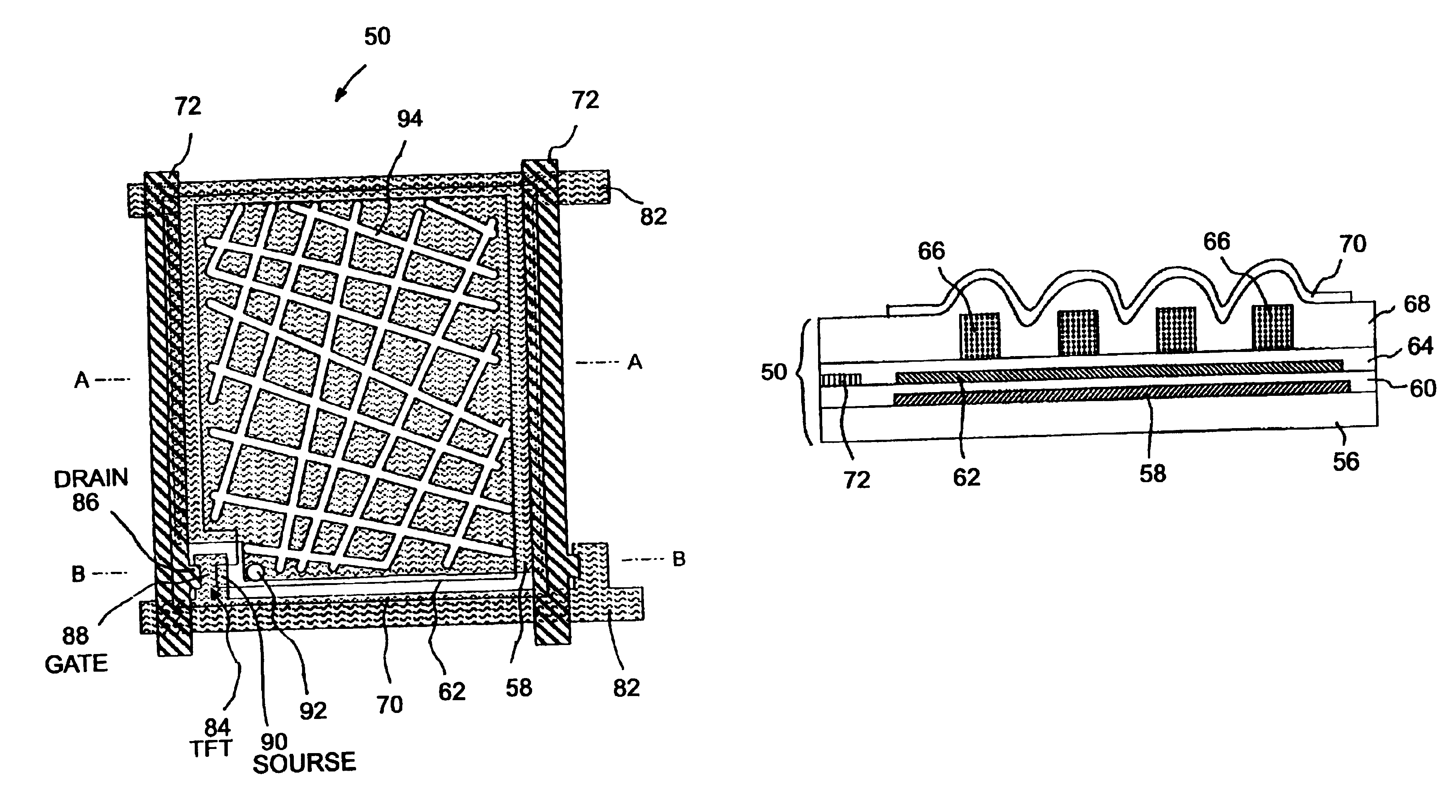 Active-matrix addressed reflective LCD and method of fabricating the same