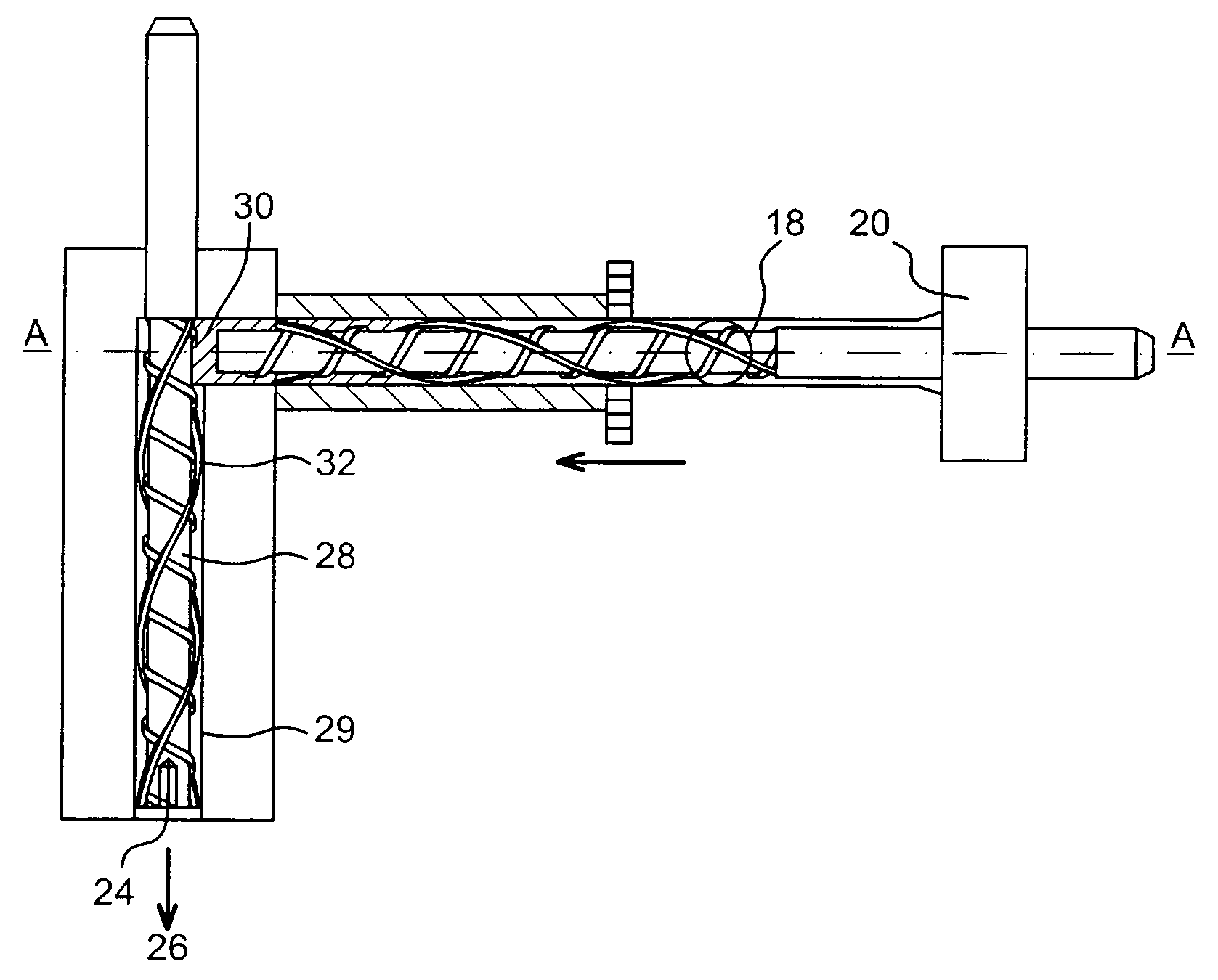 Feeding of a pressurised device with variable grain sizing solid