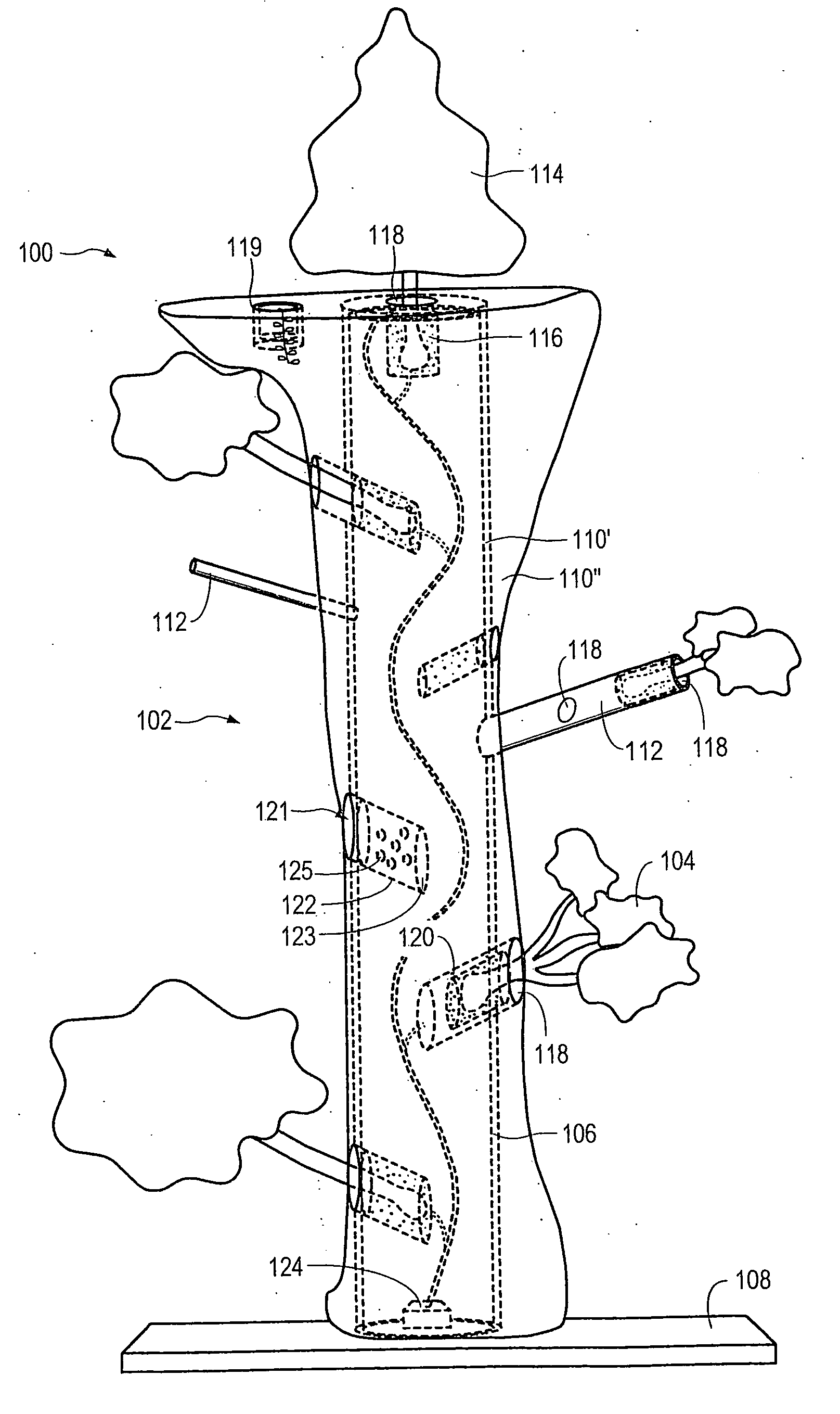 Tree with covering apparatus