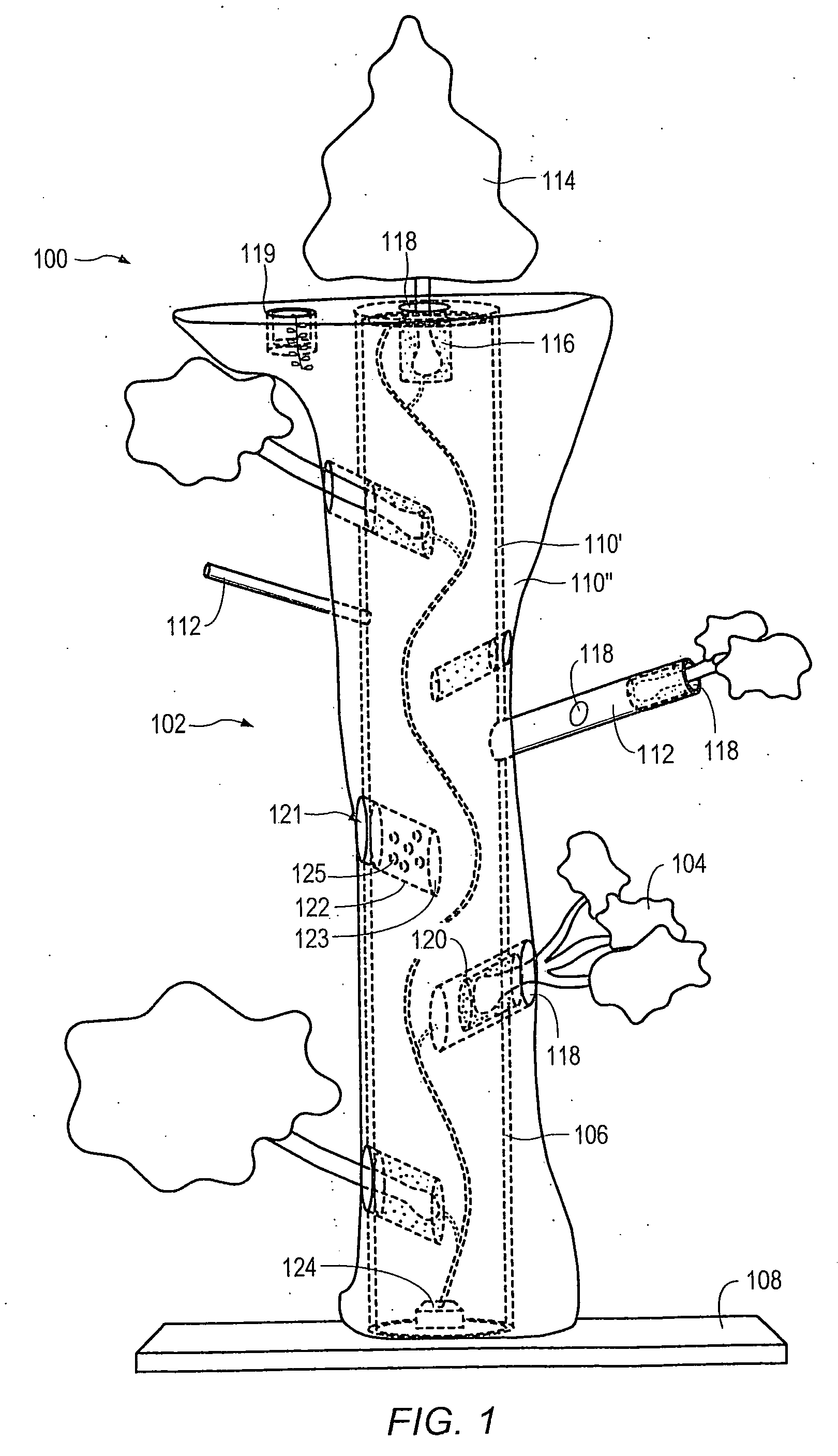 Tree with covering apparatus