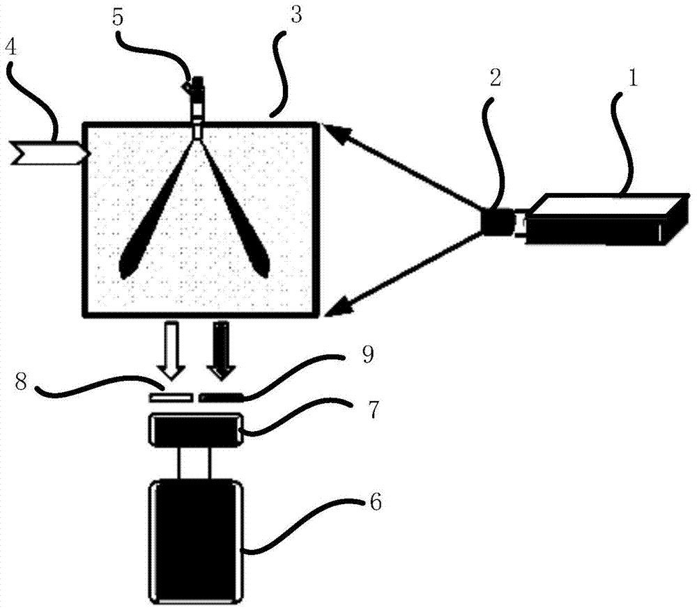 Optical diagnosis device used for two-phase flow same-field testing