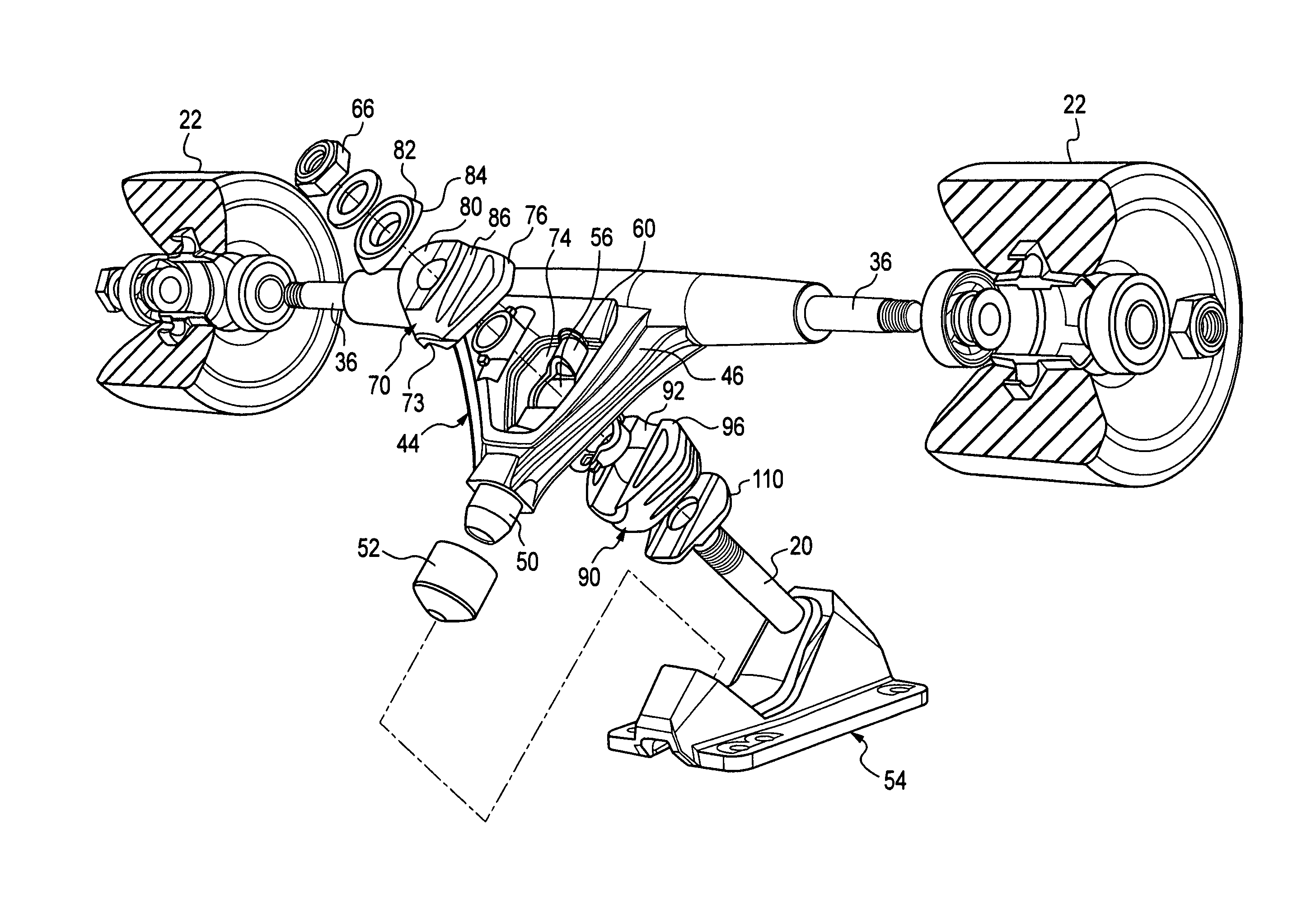 Truck and wheel bearing assembly