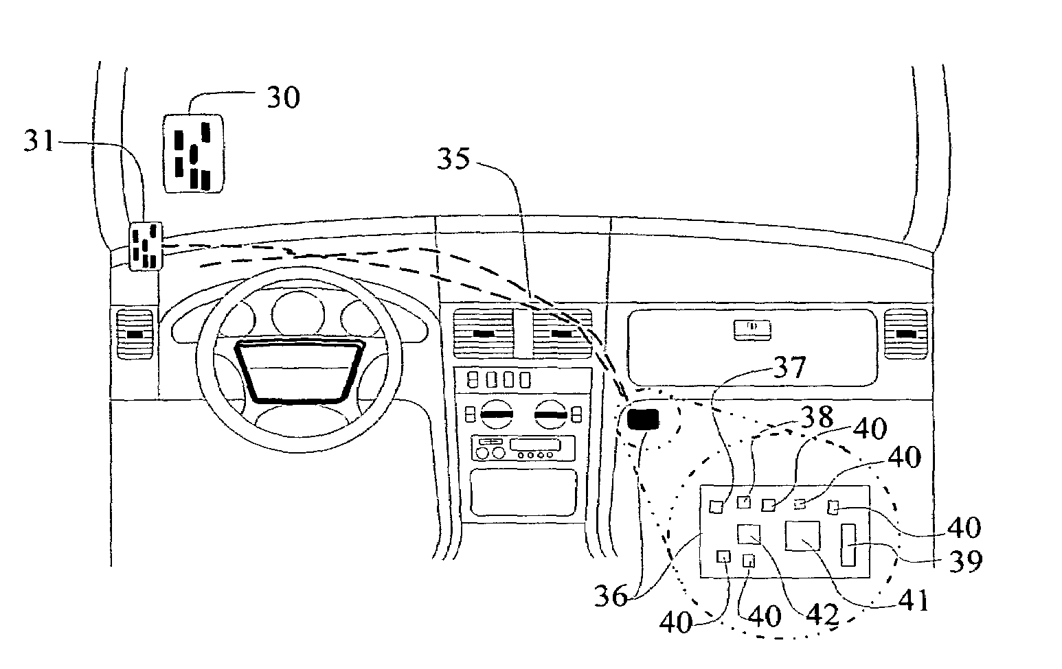 Method for obtaining and displaying information about objects in a vehicular blind spot