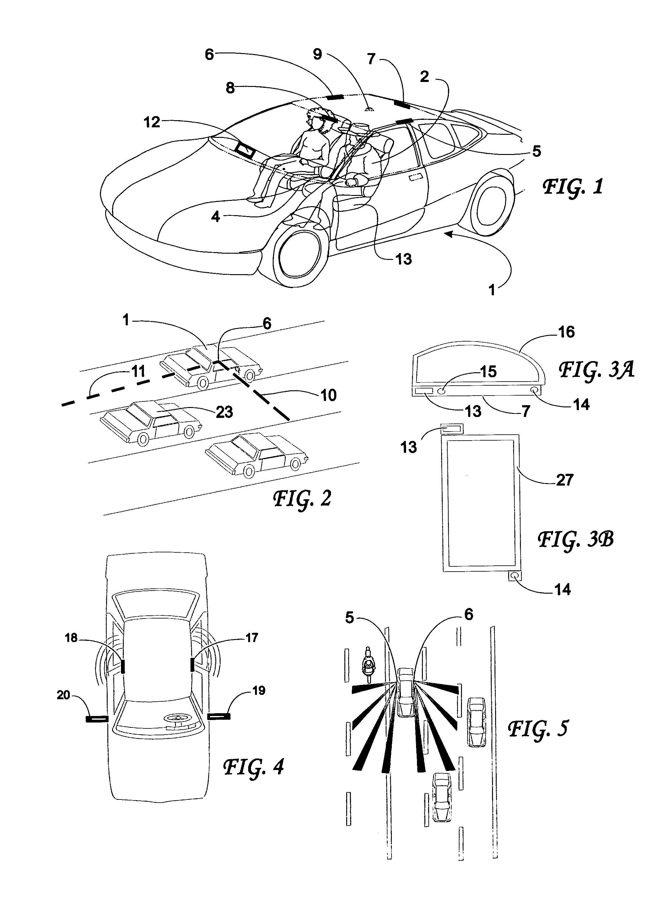 Method for obtaining and displaying information about objects in a vehicular blind spot