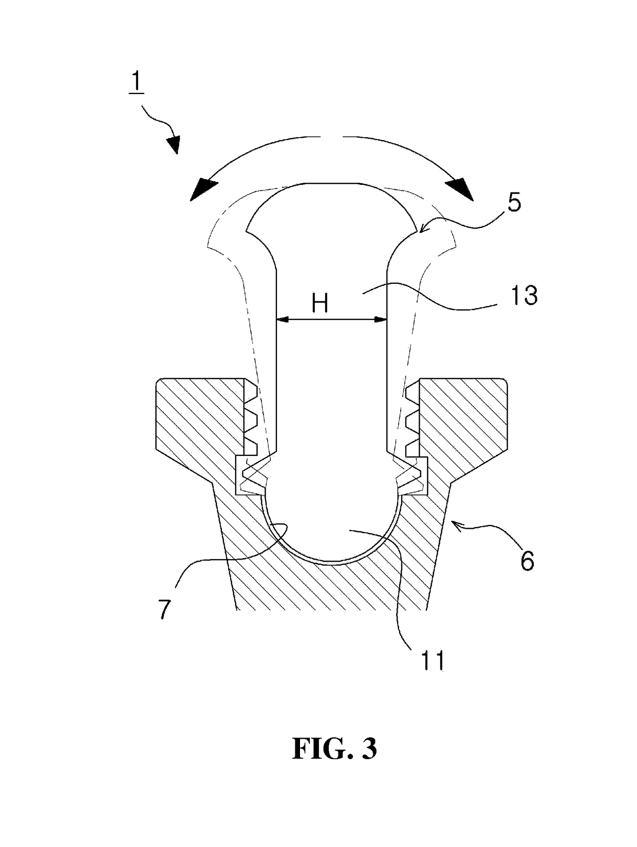 Denture fixing attachment