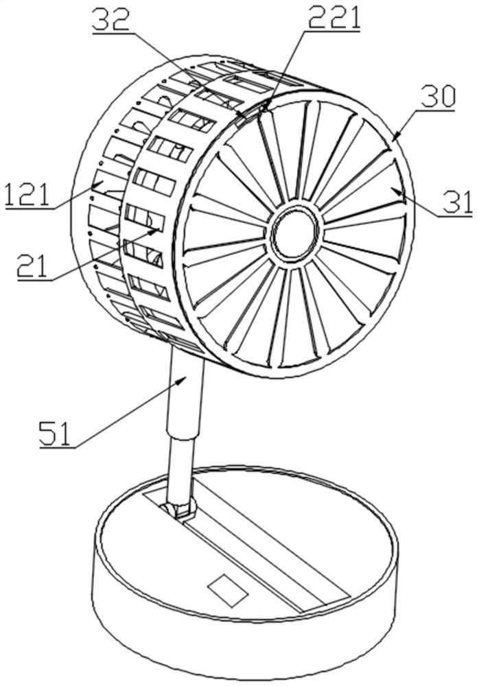 Energy-saving and environment-friendly desk fan